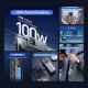 УМБ Vention 20000mAh 100W PD,QC3.0, USB-A,USB-C In/Out,with Built-in USB-C Cable, LED Display,Black