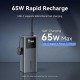 УМБ Vention 20000mAh 100W PD,QC3.0, USB-A,USB-C In/Out,with Built-in USB-C Cable, LED Display,Black