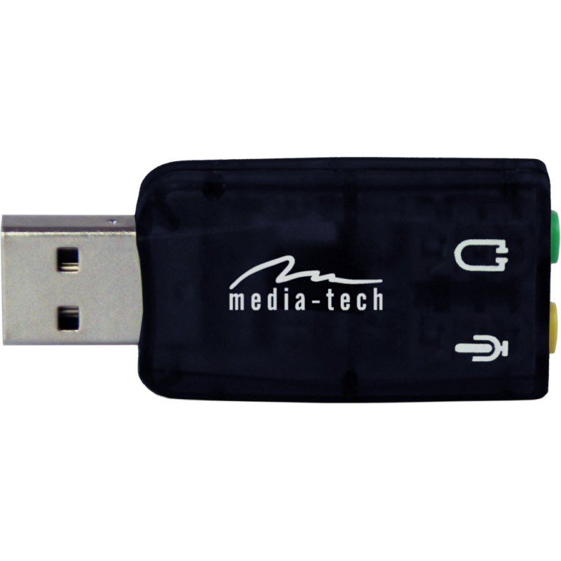 Звукова карта USB AUX jack, 2*TRS (Mic + Ear) Virtual 5.1 Channel, Media-Tech