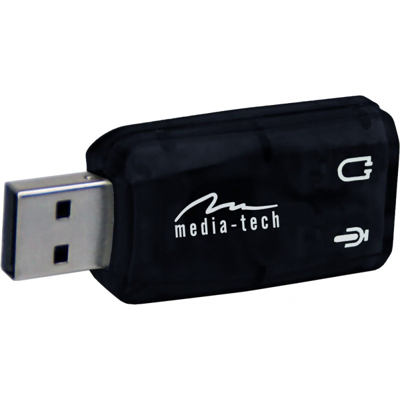 Звукова карта USB AUX jack, 2*TRS (Mic + Ear) Virtual 5.1 Channel, Media-Tech Звукова карта USB AUX jack, 2*TRS (Mic + Ear) Virtual 5.1 Channel, Media-Tech