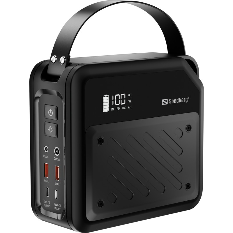 УМБ Sandberg 72000mAh 268W, DC9,6–12,6v, 2xUSB-A, 2xUSB-C 100w In/Out, LMFP, ліхтарик 6Вт