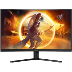 TFT 31.5&quot; AOC CQ32G4VE, VA, QHD, 180Гц, 0,5 мс, вигнутий, 2хHDMI, DP, чорно-сірий