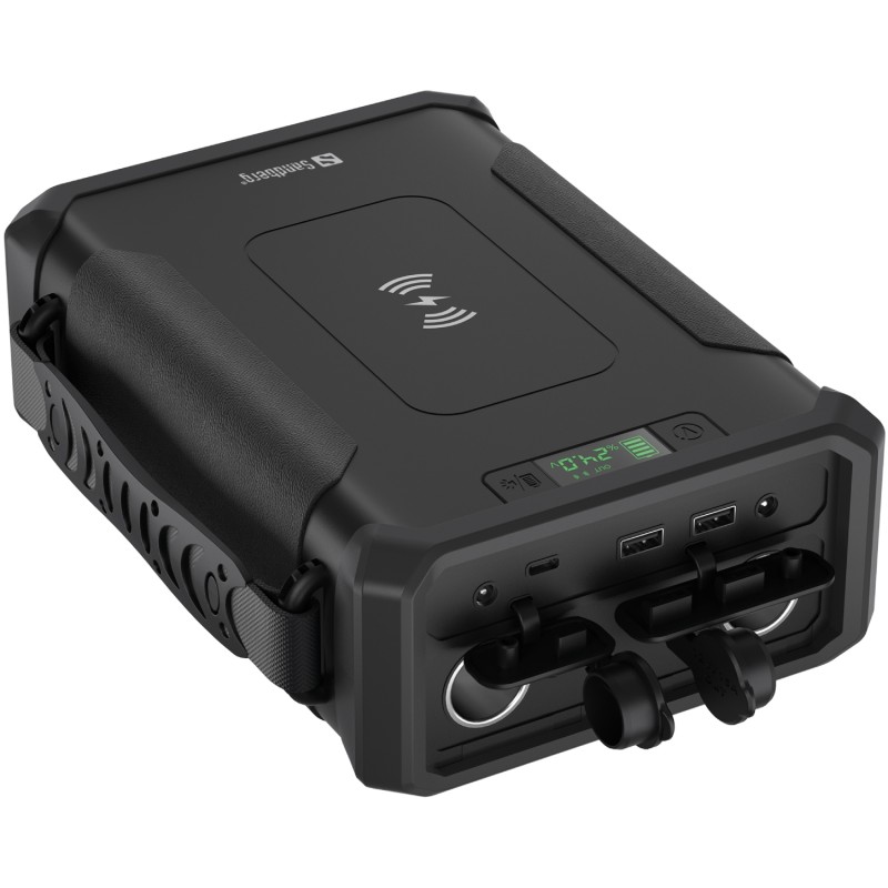 УМБ Sandberg 96000mAh Survivor DC84W PD USB-C60W Cigar Lighter 180W 2USB-A18W,Wireless LiFePo4