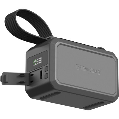 УМБ Sandberg 40000mAh,Survivor 100W, 2xUSB-С, USB-A, LED ліхтар, PowerThru, чорний