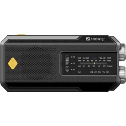 Радіо приймач FM/AM Survivor Radio All-in-1 2000, solar charger, powerbank, Flashlight, Sandberg
