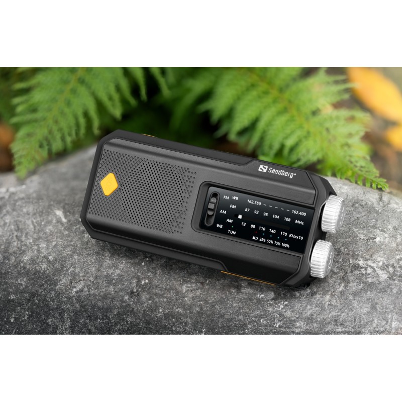 Радіо приймач FM/AM Survivor Radio All-in-1 2000, solar charger, powerbank, Flashlight, Sandberg