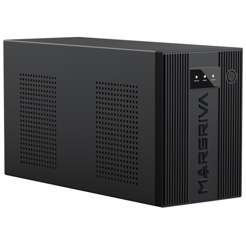 ДБЖ Marsriva MR-UF3000, 3000ВА/1800Вт, Line-Interactive, LED version, 2хSchuko, 4*12V/9Ah, metal