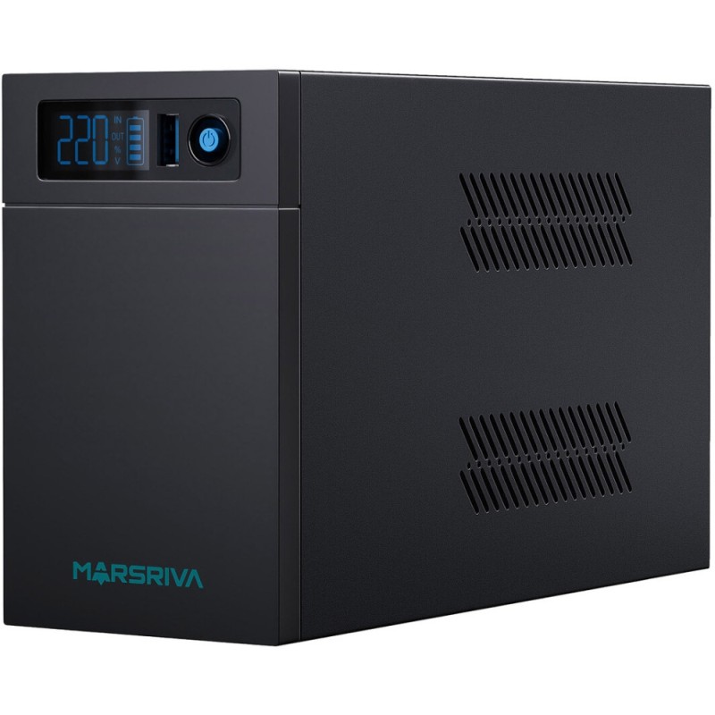 ДБЖ Marsriva MR-UF800L, 800ВА/480Вт, Line-Interactive, LED version, з літієвою батареєю