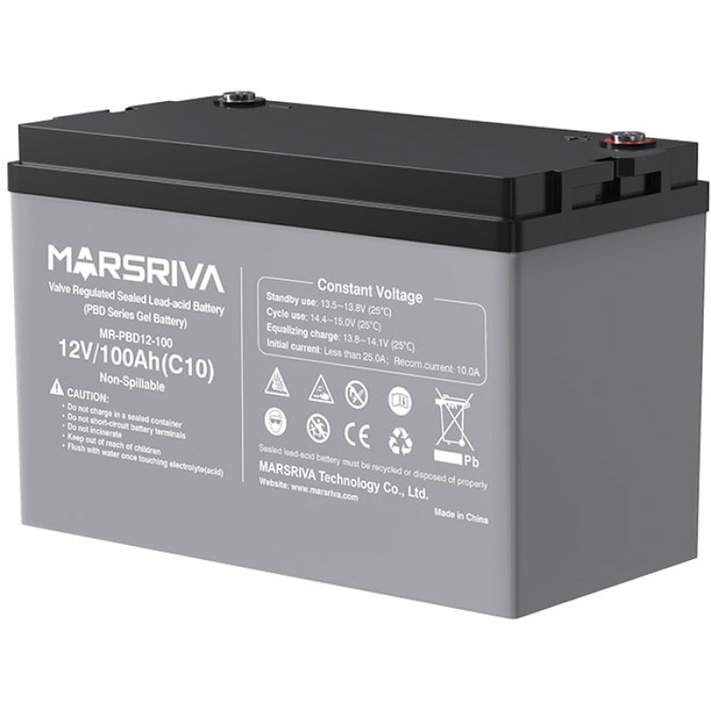 Акумуляторна батарея Marsriva 12.8V, 100A, AGM Gel battery