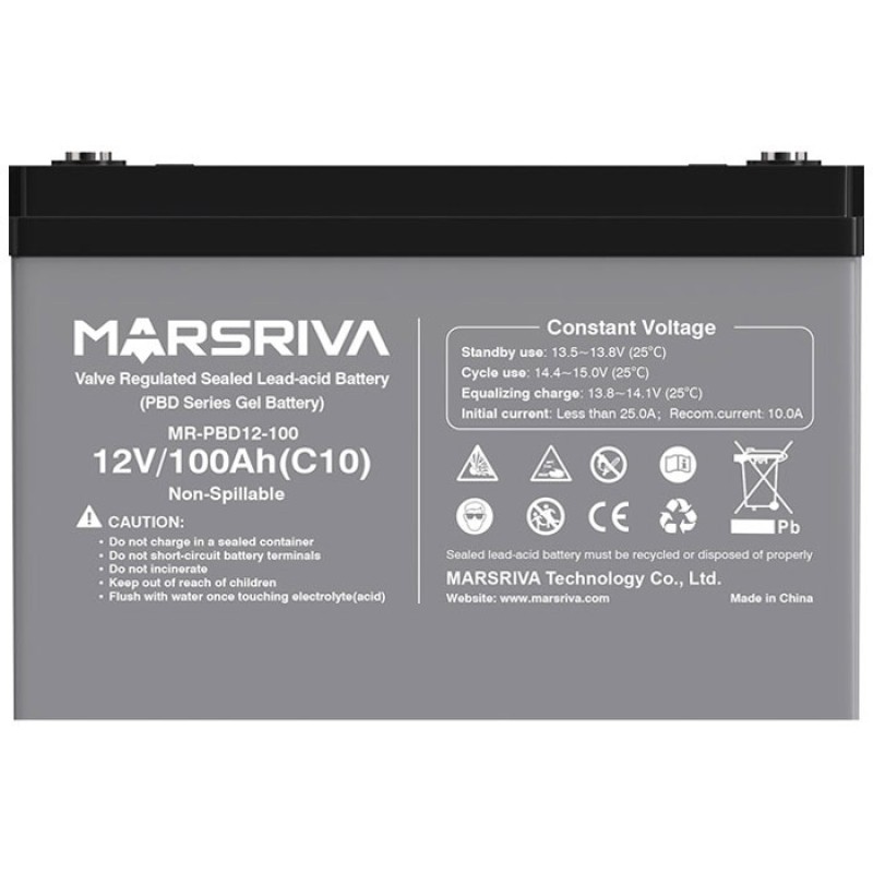 Акумуляторна батарея Marsriva 12.8V, 100A, AGM Gel battery Акумуляторна батарея Marsriva 12.8V, 100A, AGM Gel battery