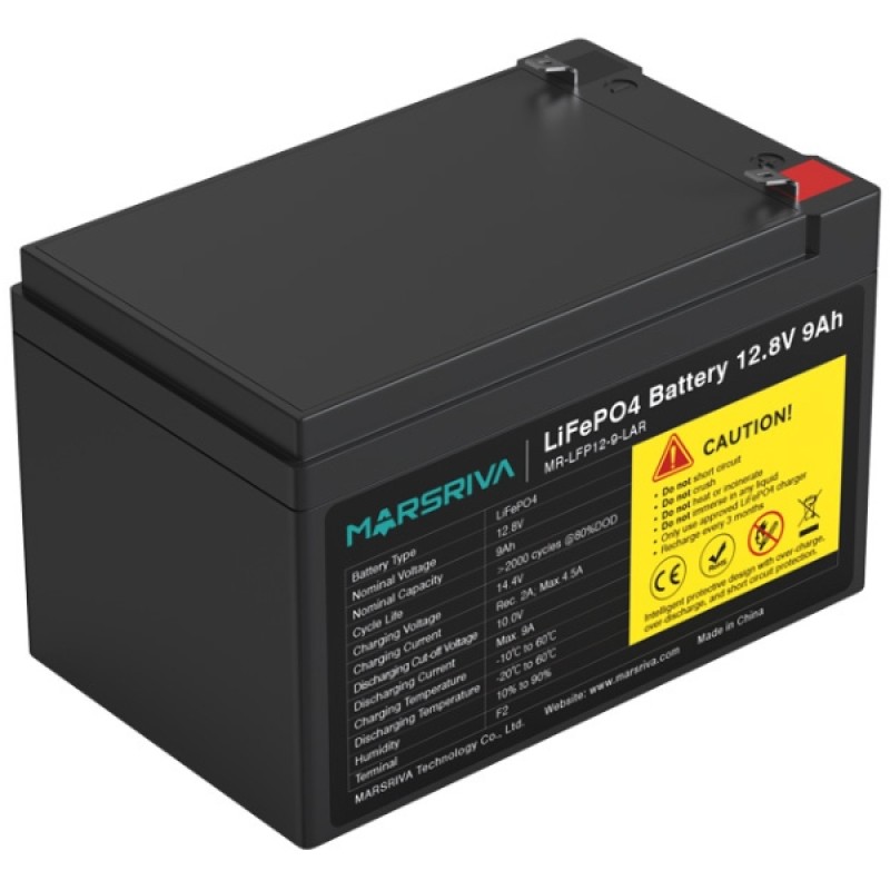 Акумуляторна батарея Marsriva 12.8V, 9.0A, літієва батарея Акумуляторна батарея Marsriva 12.8V, 9.0A, літієва батарея
