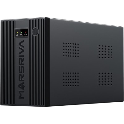 ДБЖ Marsriva MR-UF1250, 1250ВА/750Вт, Line-Interactive, LED version, 3хSchuko, 2*12V/9Ah