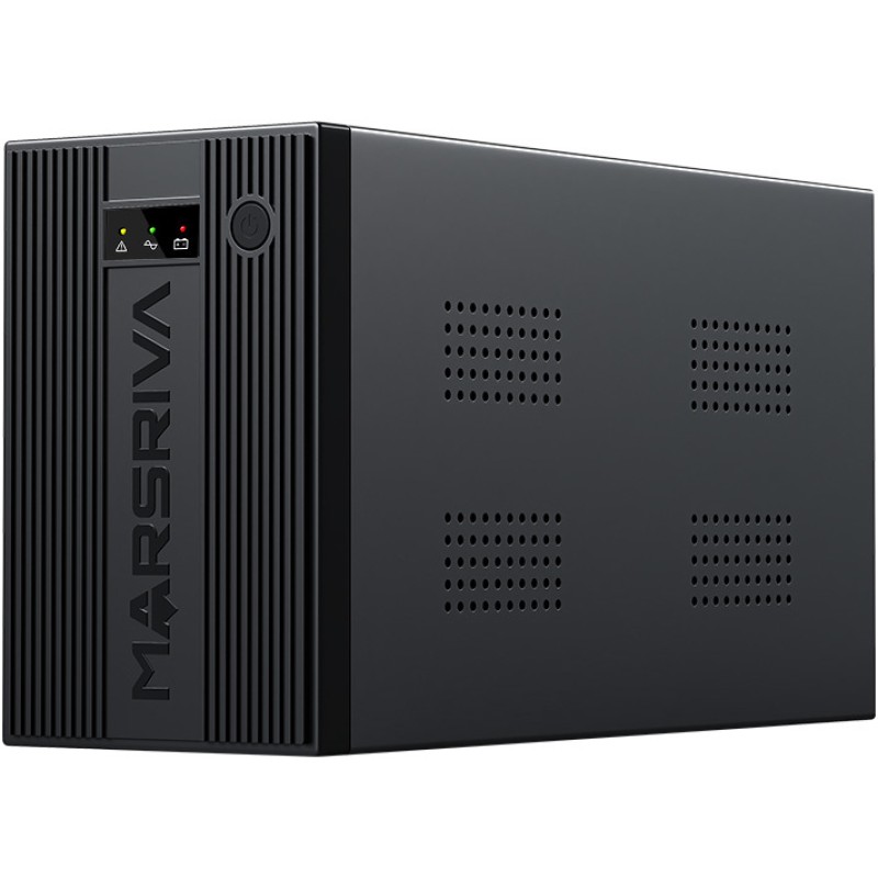 ДБЖ Marsriva MR-UF1250, 1250ВА/750Вт, Line-Interactive, LED version, 3хSchuko, 2*12V/9Ah