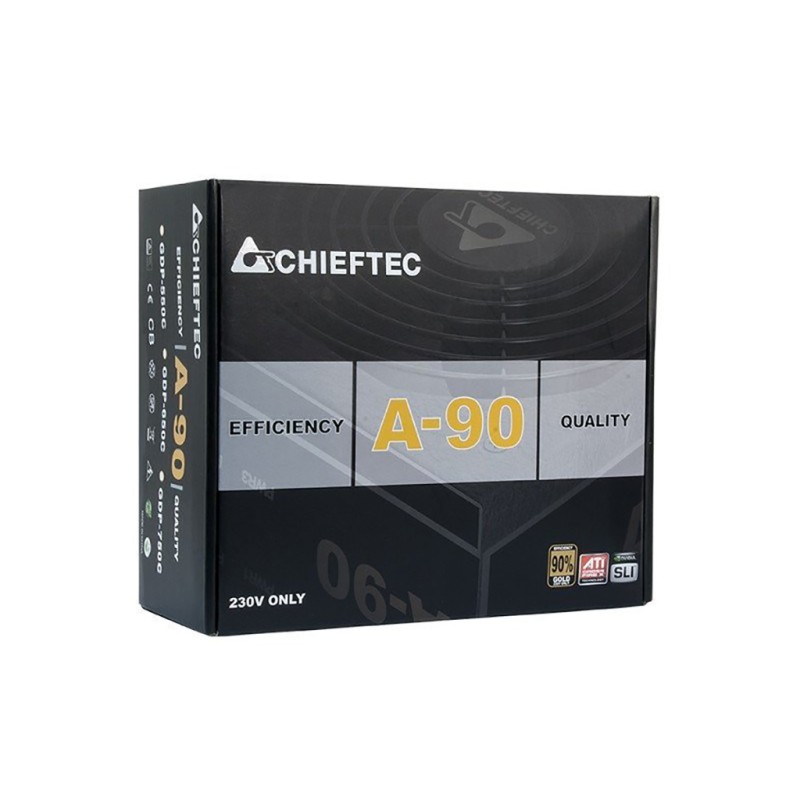 БЖ 650W Chieftec A-90 GDP-650C, 140 mm, >90%, Modular, Retail Box