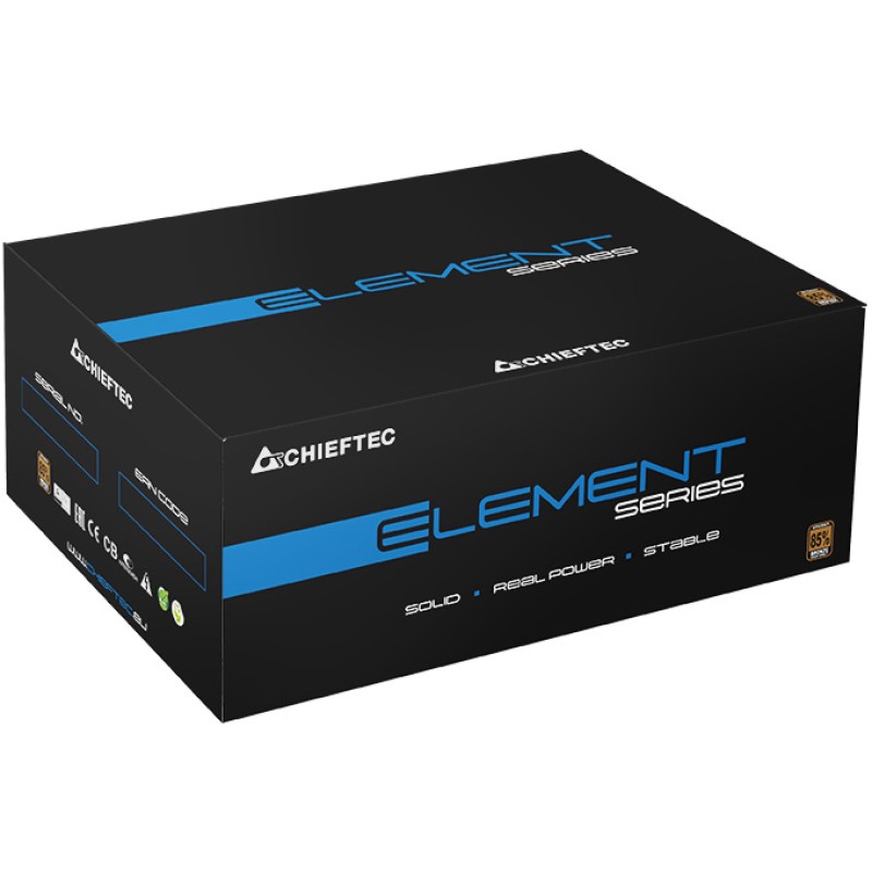БЖ 500W Chieftec ELEMENT ELP-500S, 120 mm, 80+ Bronze Retail Box