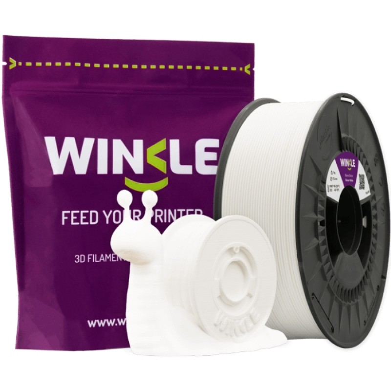 Пластик (Filament) WINKLE PLA HD 1кг, 1.75мм, льодовиковий білий Пластик (Filament) WINKLE PLA HD 1кг, 1.75мм, льодовиковий білий