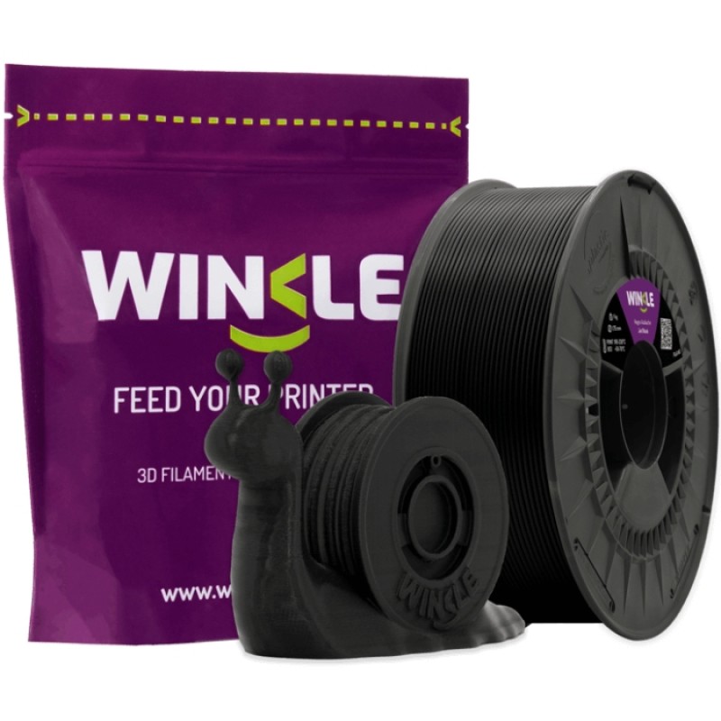 Пластик (Filament) WINKLE PLA HD 1кг, 1.75мм, чорний
