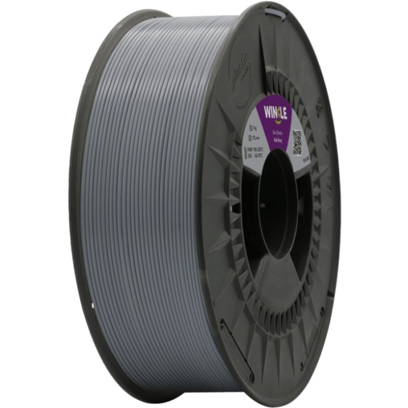 Пластик (Filament) WINKLE PLA HD 1кг, 1.75мм, попелясто-сірий