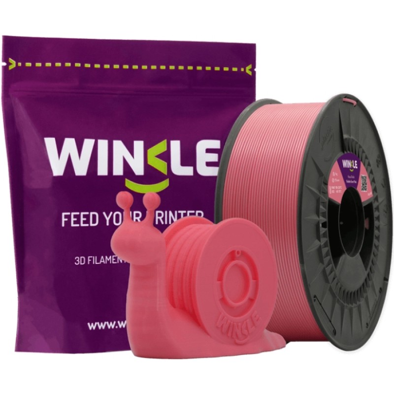 Пластик (Filament) WINKLE PLA HD 1кг, 1.75мм, рожевий