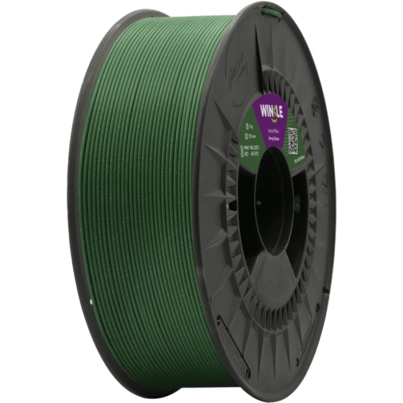 Пластик (Filament) WINKLE PLA HD 1кг, 1.75мм, блискучий, хакі