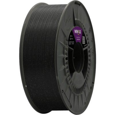 Пластик (Filament) WINKLE PLA HD 1кг, 1.75мм, блискучий, галактично-чорний