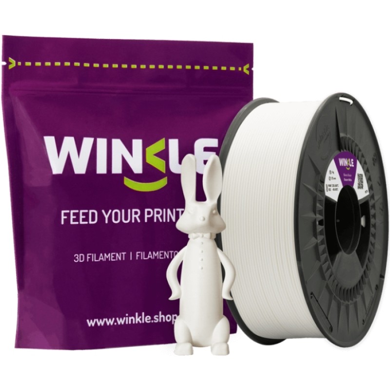 Пластик (Filament) WINKLE PETG 1кг, 1.75мм, льодовиково-білий
