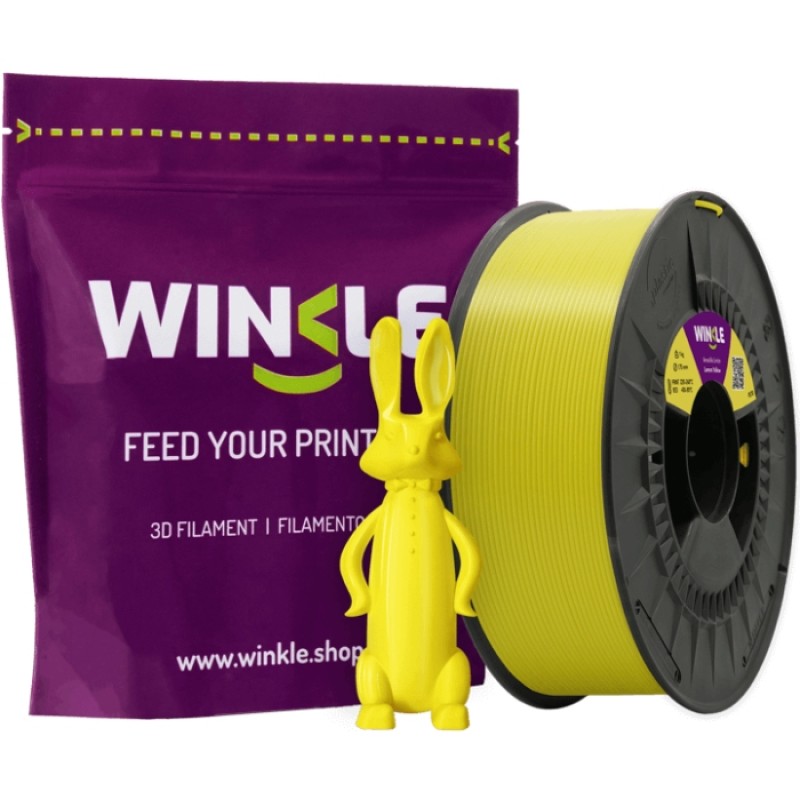 Пластик (Filament) WINKLE PETG 1кг, 1.75мм, лимонно-жовтий