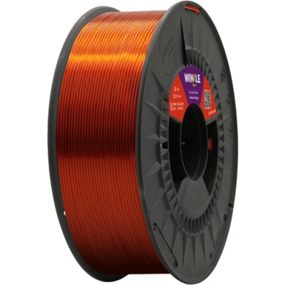 Пластик (Filament) WINKLE PETG CRYSTAL 1кг, 1.75мм, бурштиновий оранж