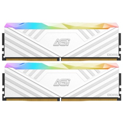 DDR5 32Gb 6000MHz (2*16Gb) AGI TURBOSPRINT Heatsink White RGB Kit, Retail