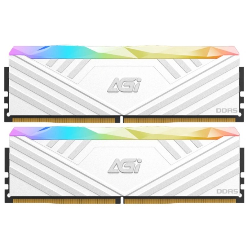 DDR5 32Gb 6000MHz (2*16Gb) AGI TURBOSPRINT Heatsink White RGB Kit, Retail