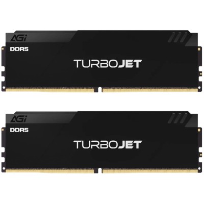 DDR5 32Gb 6000MHz (2*16Gb) AGI TURBOJET Heatsink Black lightbar Kit, Retail