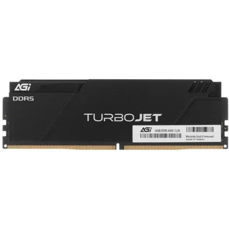 DDR5 16Gb 6000MHz AGI TURBOJET Black Heatsink Black lightbar, Retail