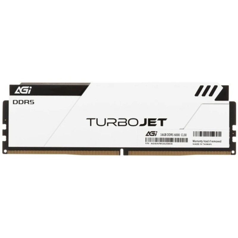 DDR5 16Gb 6000MHz AGI TURBOJET White Heatsink Black lightbar, Retail