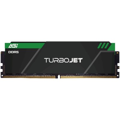 DDR5 16Gb 6000MHz AGI TURBOJET Black Heatsink Green lightbar, Retail