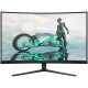 TFT 31.5" Philips 32M2C3500L, QHD, Fast VA, 180hz, вигнутий, 2хHDMI, DP, темно-сірий