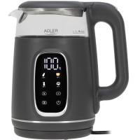 Електрочайник Adler AD 1305 grey 1850-2200Вт/ 1.7л/ скло/ встановлення температури/
