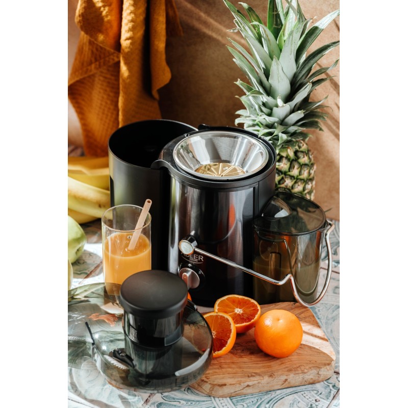 Соковитискач Adler AD 4132 dark inox 600Вт/ контейнер для соку-0,45л/ контейнер для м'якоті-1,5л Соковитискач Adler AD 4132 dark inox 600Вт/ контейнер для соку-0,45л/ контейнер для м'якоті-1,5л