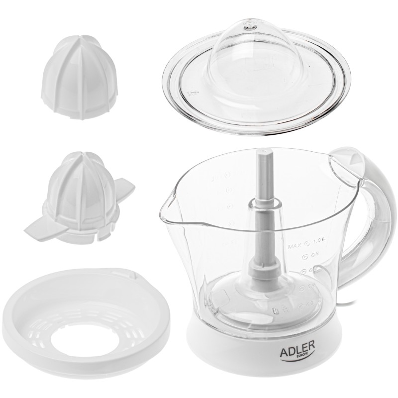 Соковитискач Adler AD 4014 white для цитрусових/ 60Вт/ 1л/ білий
