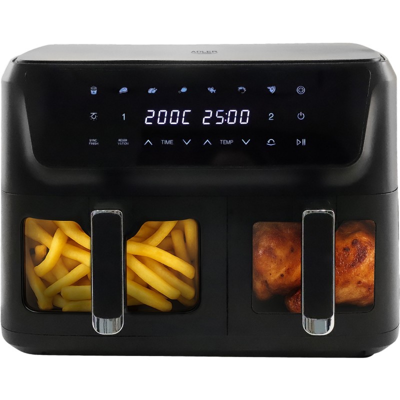 Мультипечь (аэрофритюрница) Adler AD 6324 11 л, 2700 Вт, чёрная