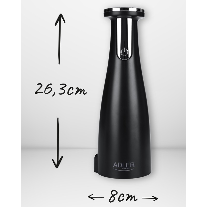 Млинок для спецій Adler AD 4449 black електричний/150мл/керамічні жорна/USB-C/3 змінні млинки/чорний