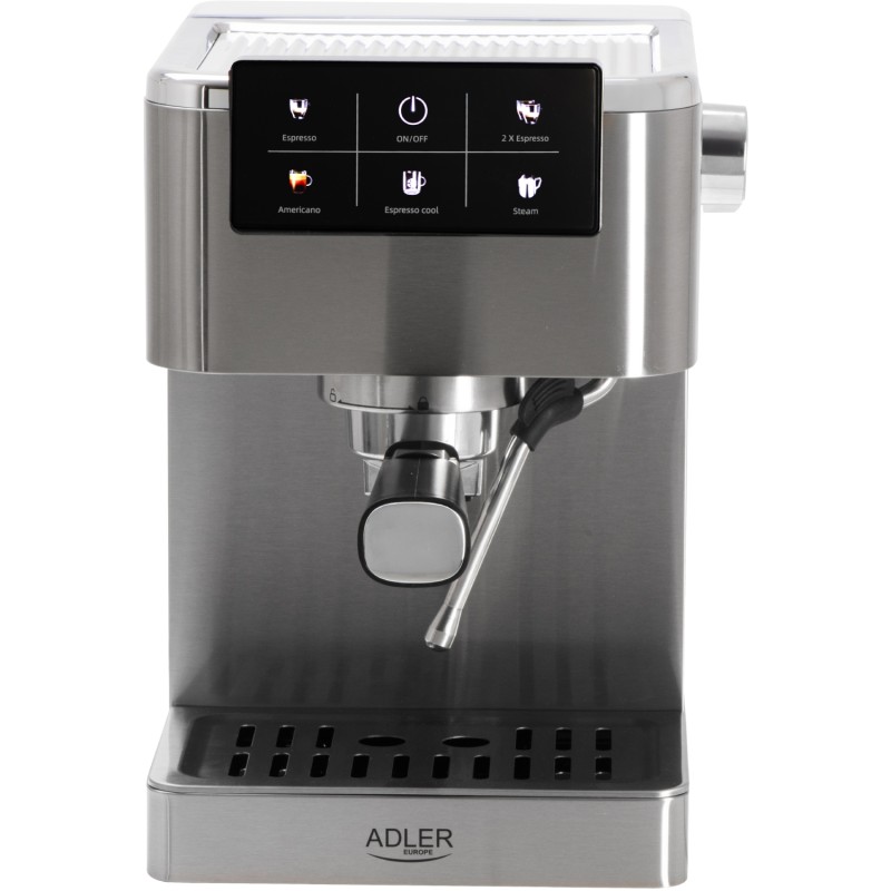 Кавомашина (кавоварка) Adler AD 4390 1350 Вт, 20 бар, 1,5 л, сіра