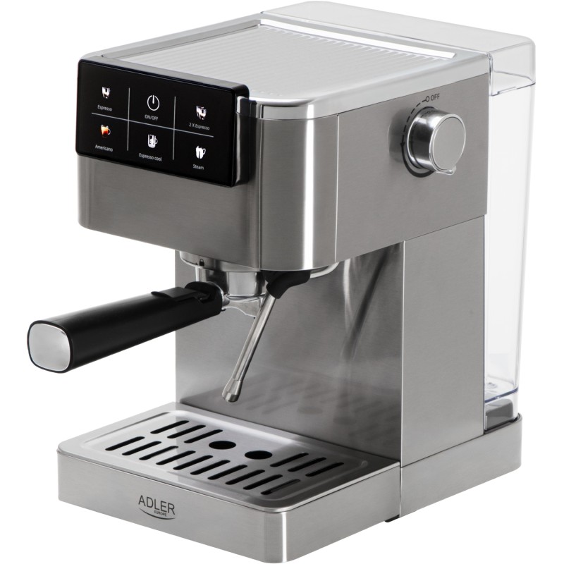 Кавомашина (кавоварка) Adler AD 4390 1350 Вт, 20 бар, 1,5 л, сіра