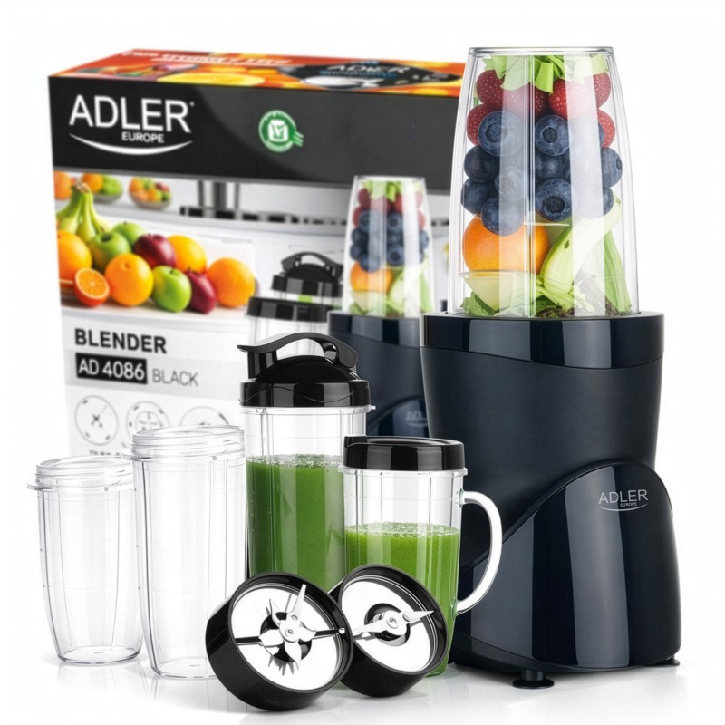 Фітнес-блендер (блендер для смузі) Adler AD 4084 500 Вт, чорний Фітнес-блендер (блендер для смузі) Adler AD 4084 500 Вт, чорний