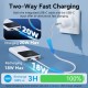 УМБ Vention 10000mAh 22.5W PD,Micro-USB,USB-C,2xUSB-A,Built-in USB-C+Lightning Cables White