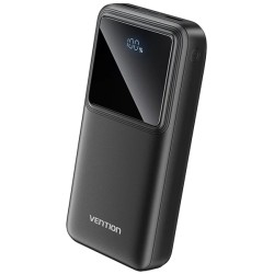 УМБ Vention 20000mAh 22.5W 3A,PD,QC 3.0, Micro-USB,USB-C,2xUSB-A, LED Display Black