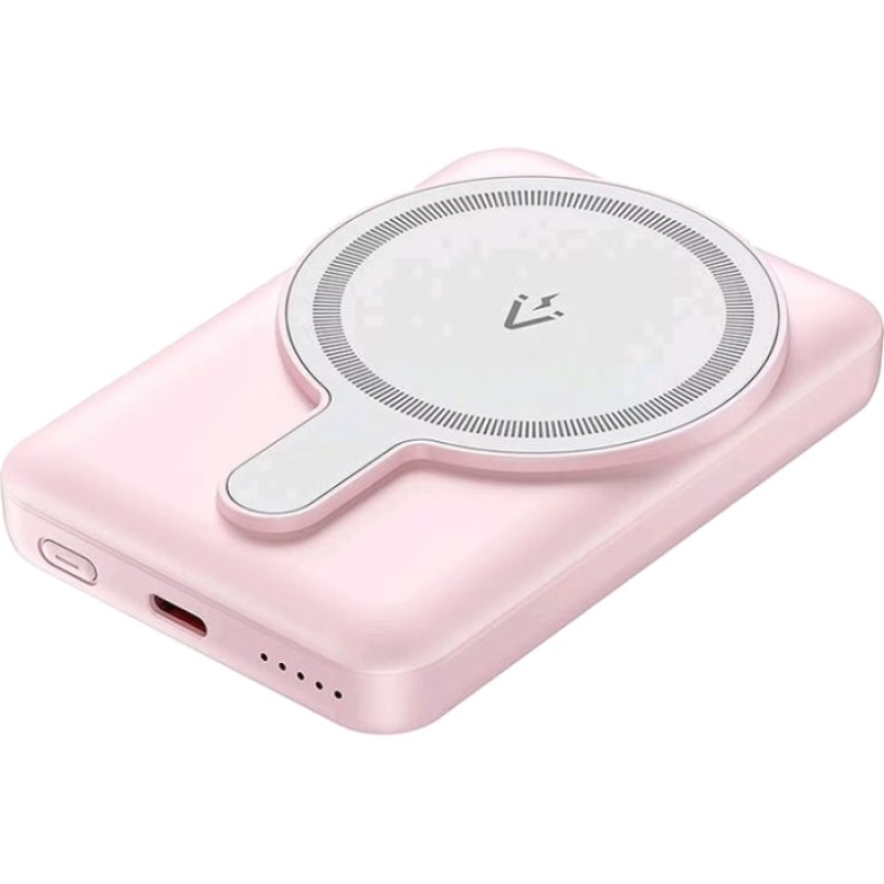 УМБ Vention Magnetic Wireless 5000mAh 20W PD, 1xUSB-C, QI-15W Pink