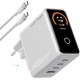 Зарядний пристрій 4xUSB 140W GaN (3хUSB-C+USB-A) + USB-C cable М-М White Vention