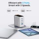 Зарядний пристрій 4xUSB 140W GaN (3хUSB-C+USB-A) + USB-C cable М-М White Vention