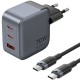 Зарядний пристрій 3xUSB 70W GaN (2хUSB-C+USB-A) + USB-C cable М-М Black Vention