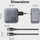 Зарядний пристрій 3xUSB 70W GaN (2хUSB-C+USB-A) + USB-C cable М-М Black Vention